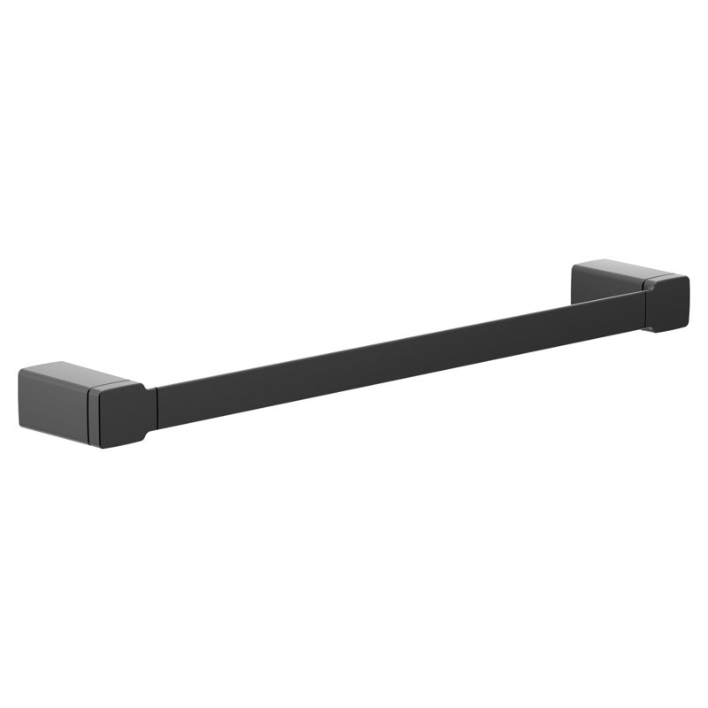 90 Degree 18" Wall Mounted Towel Bar, Matte Black