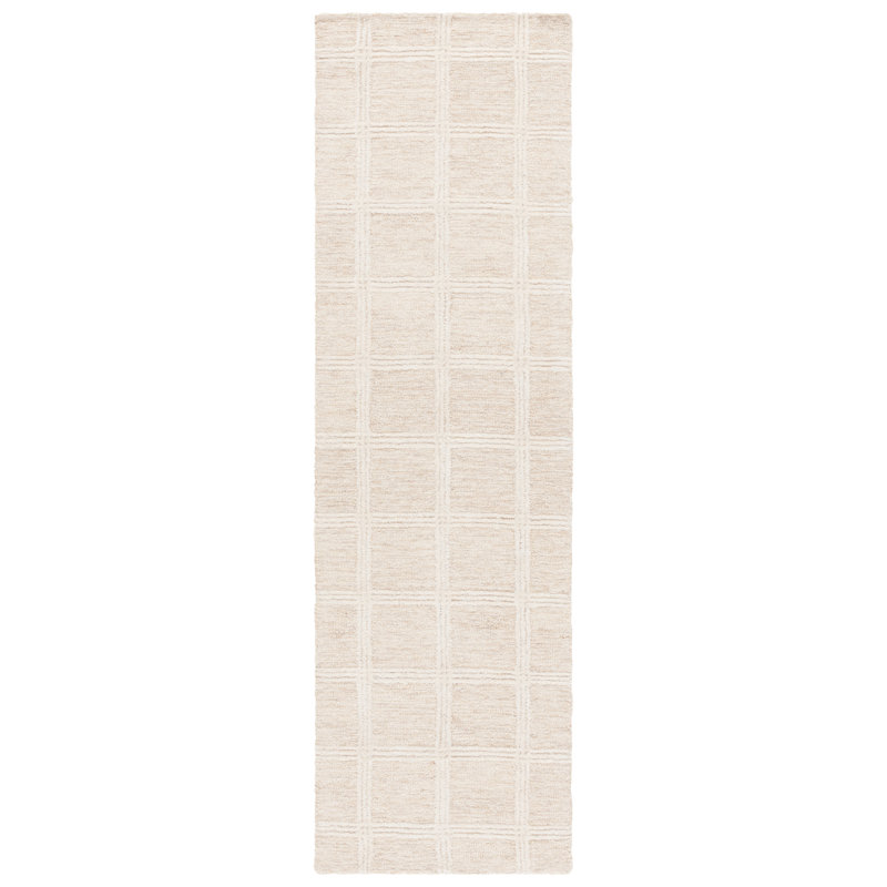 Karnak Hand Tufted Wool & Cotton Plaid Rug, Runner 2'3" x 8'