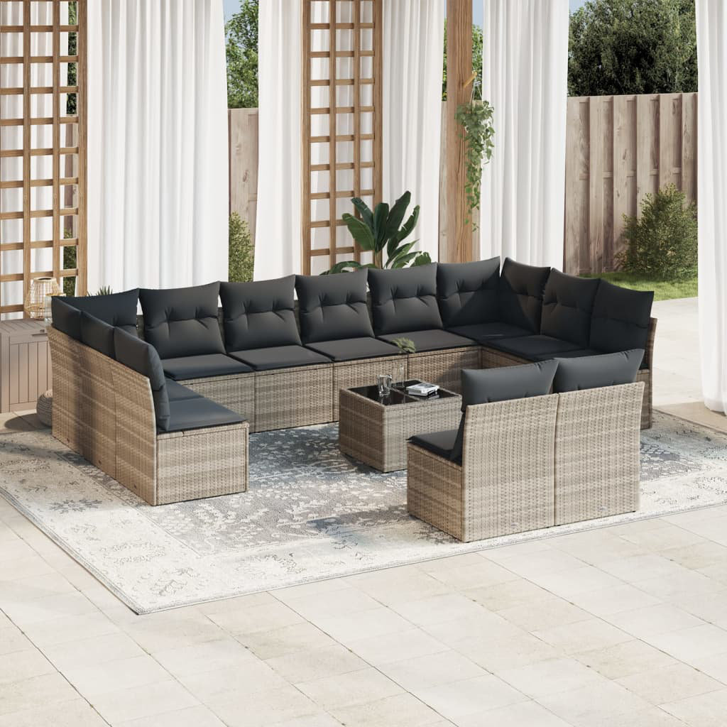 Lounge-Set Blerona aus Polyrattan mit Polster