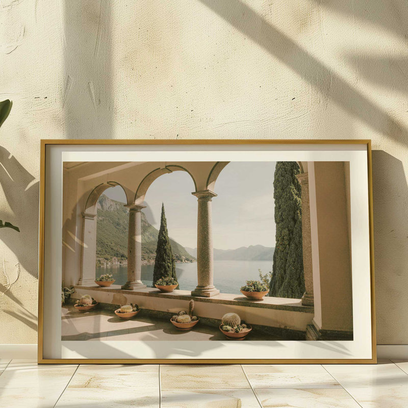 Motif d'arches tranquilles, Cadre simple blanc opaque, H 12 po x l 15 po x P 1,25 po