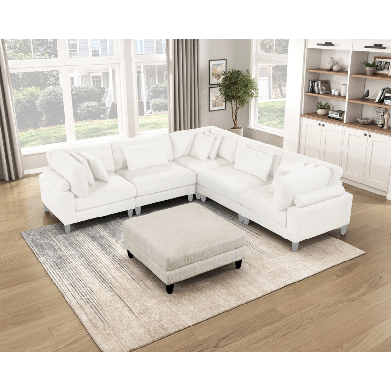 Repose-pieds Krueger, Microfibre/microsuède beige