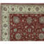 Tapis crème et rouge noué à la main de haute qualité