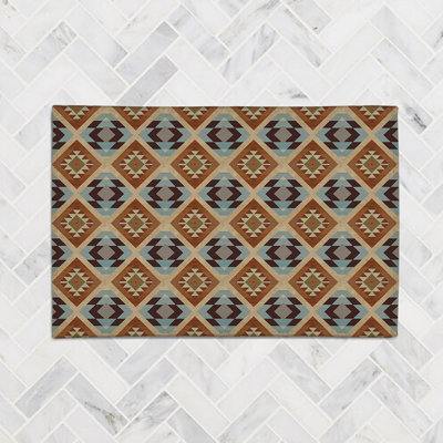Southwest Tile Chenille Geometric Indoor Rug
