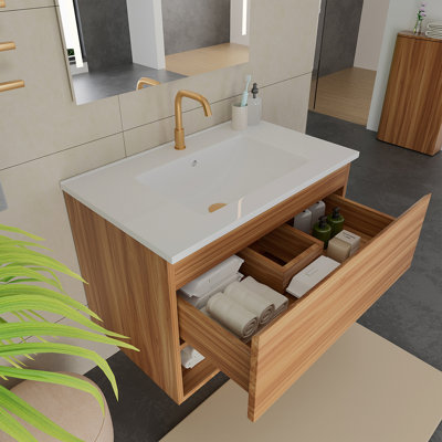 Meuble-lavabo de 30 pouces, KD-PACKING- (meuble-lavabo seulement, sans lavabo)