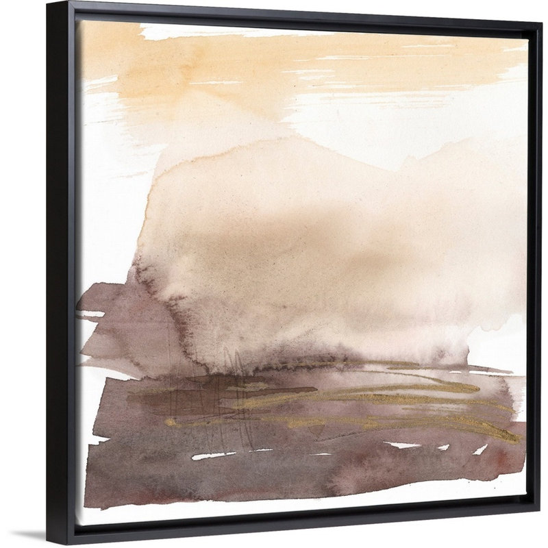 «Plum Horizon I» par Jennifer Goldberger - reproduction d'art, Toile avec cadre noir, H 18 po x l 18 po x P 1,75 po