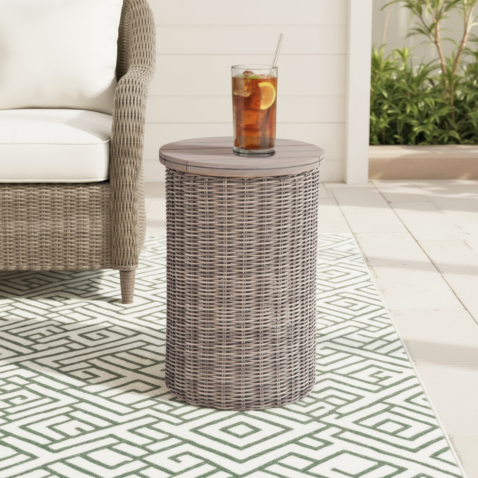 Paradise Bay 16'' Teak Outdoor Side Table