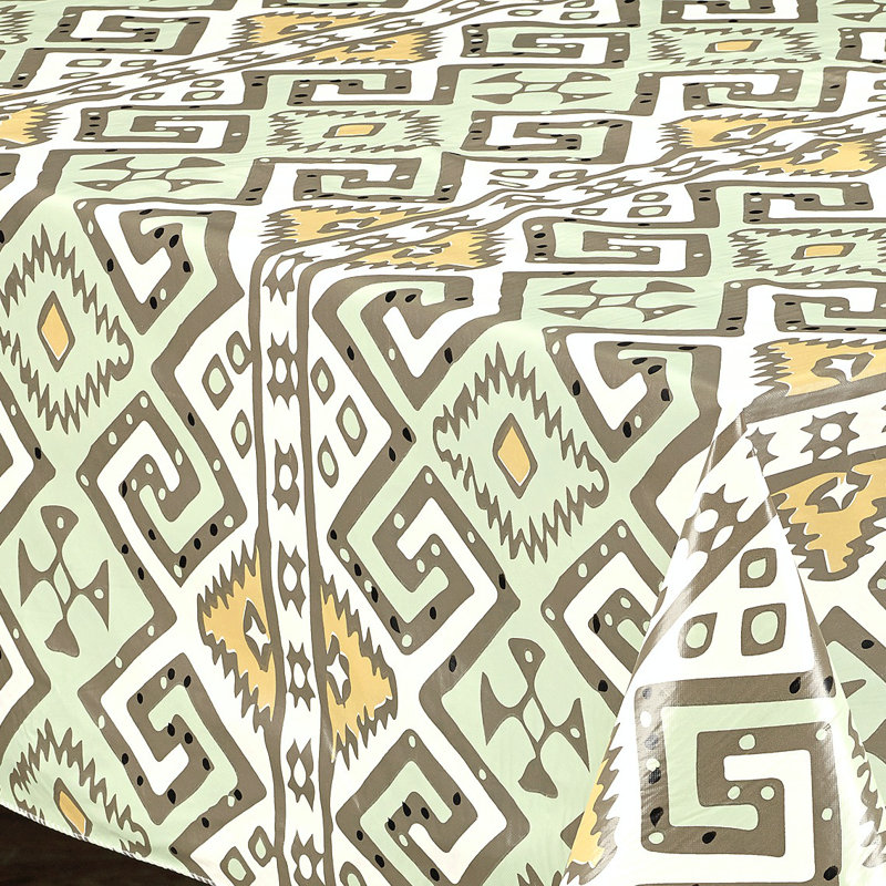 Lakila Geometric Plastic / Vinyl Tablecloth, 84" x 60"
