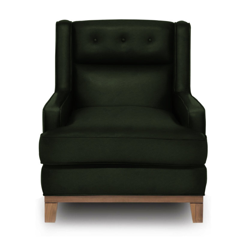 Sevilla Armchair, Smoke Amadeus Genuine Leather, Espresso