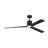 Tennant Indoor Ceiling Fan with Threaded Downrod, Midnight Black ABS blades and Handheld Remote