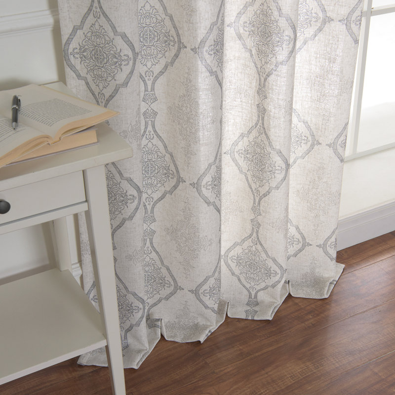 Futrell Semi Sheer Curtain Panel Pair, Gray