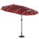 Jacobo 156'' x 78''Rectangular Lighted Market Umbrella with  16 Color Changing Light