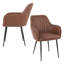 Fauteuil rembourré en velours Aisaiah-37061324