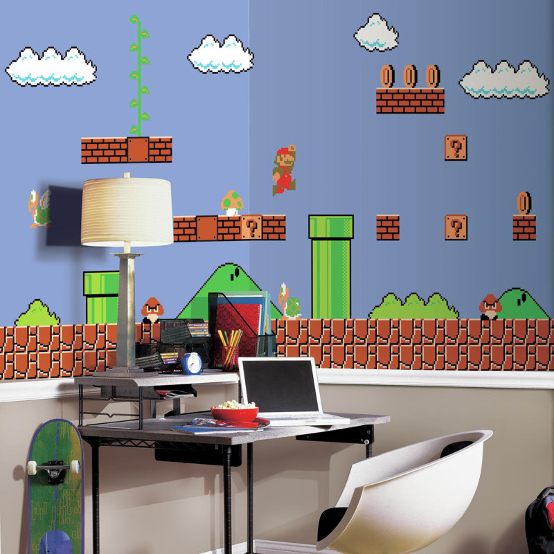 Retro Super Mario XL Pre-pasted Wall Mural