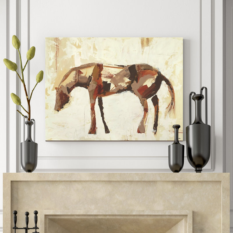 Standing Horse II Painting by Milton Coppo, Outdoor, 40" H x 53" W x 1.5" D