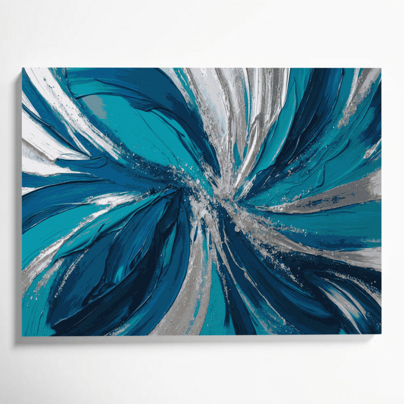 Lyrical Abstraction 12 Green Canvas Wall Art, 8" H x 10" W