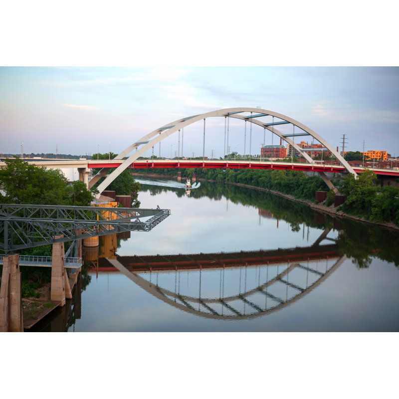 Nashville Tennessee Skyline by JodiJacobson - Wrapped Canvas Print, 30cm H x 46cm W