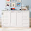 Lit mural simple blanc et brun avec éclairage à DEL, armoire pliable, bois massif, ouverture hydraulique lisse, idéal pour les espaces de travail à la maison dans les petites résidences, bois, système, dortoirs de bonne étude-648678574