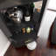 Bar en bois avec 2 tablettes de rangement ouvertes et 2 tiroirs-1555432475