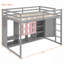 Lit mezzanine en bois avec garde-robe, tablettes et armoire-463413898-463413895