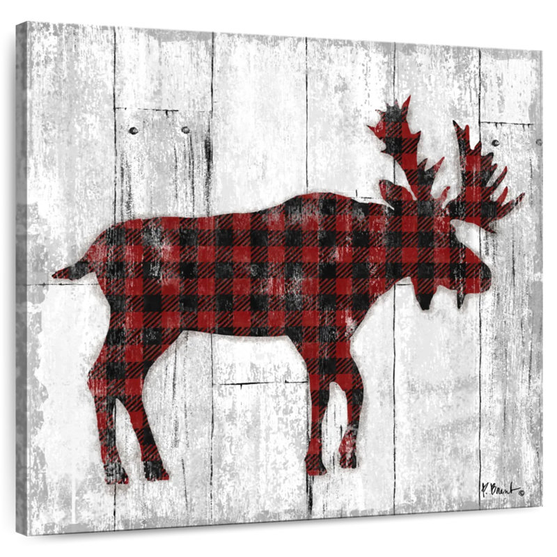 Brampt Wildwood Lodge Buffalo Check III, H 24 po x l 24 po