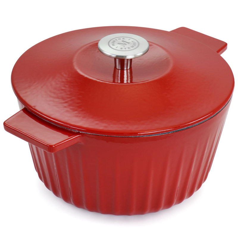 Martha Stewart Enameled Cast Iron Round Dutch Oven, 3 qt