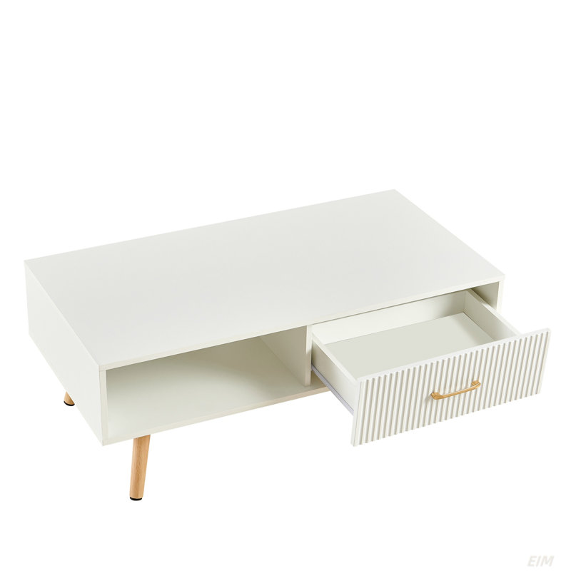 Table basse moderne et minimaliste pour le salon, Blanc