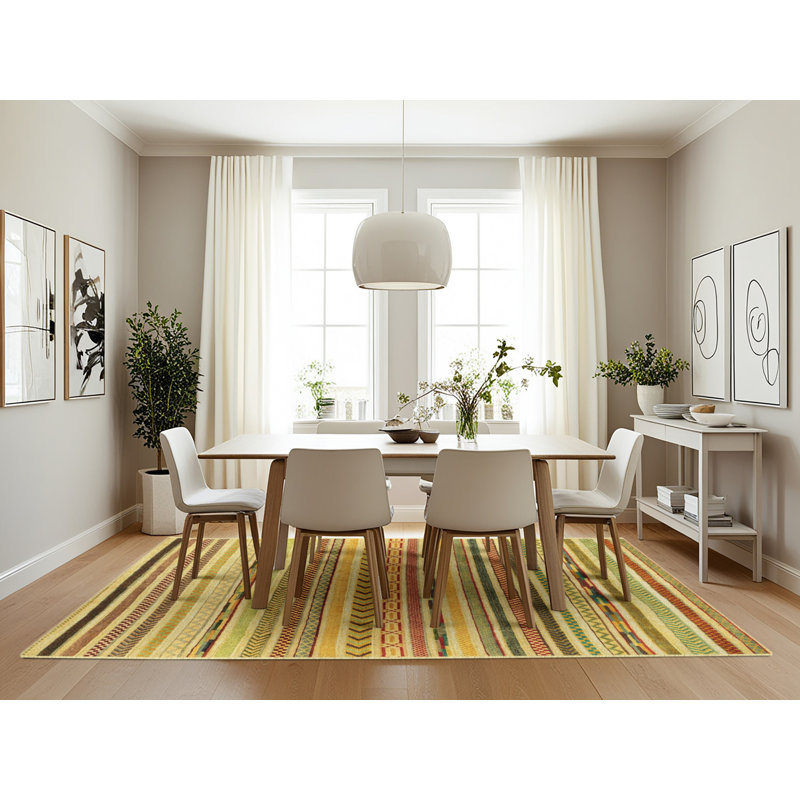Abstract Indoor Rug, Rectangle 7' x 10'