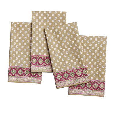 Ensemble de 4 serviettes en tissu 100% coton de tous les jours réutilisables Maison d 'Hermine