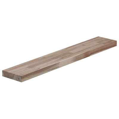 Unfinished Acacia Floating Shelf
