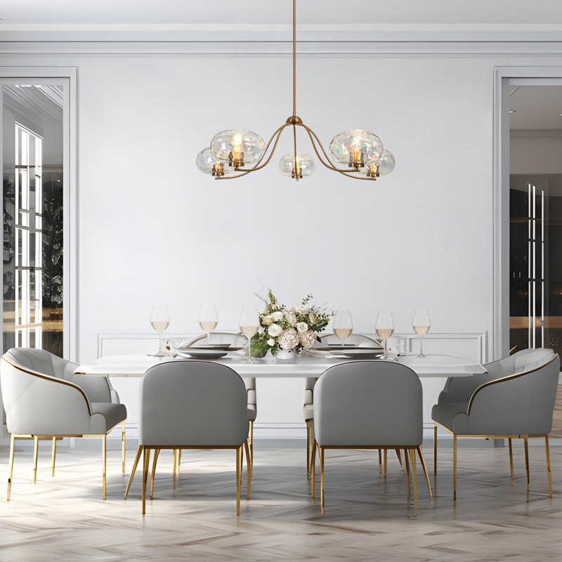Mourine 5 - Light Dimmable Sputnik Modern Linear Chandelier