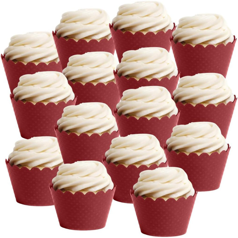 Standard Red Cupcake Wrappers,, Set of 100