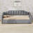 Stretchable Daybed With Linen Upholstery, Channel-Tufted Headboard, Practical Storage Drawers, And LED Light Accents-2077315372
