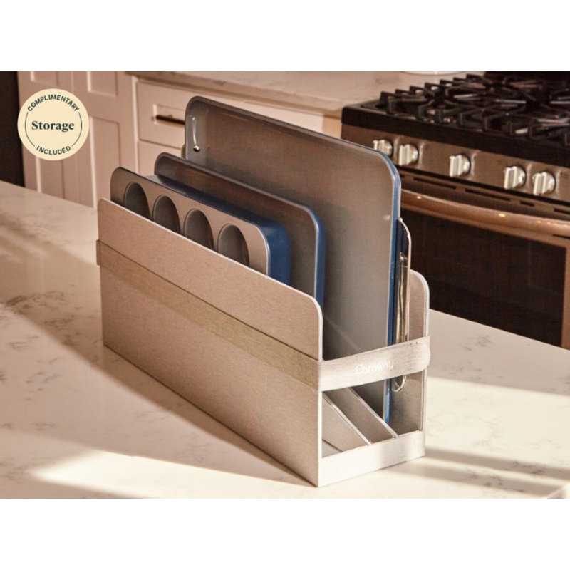 Caraway Non-Toxic Nonstick Ceramic Half Bakeware Set, Navy