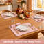 Ensemble de table rectangulaire uni 100 % coton-1851891216