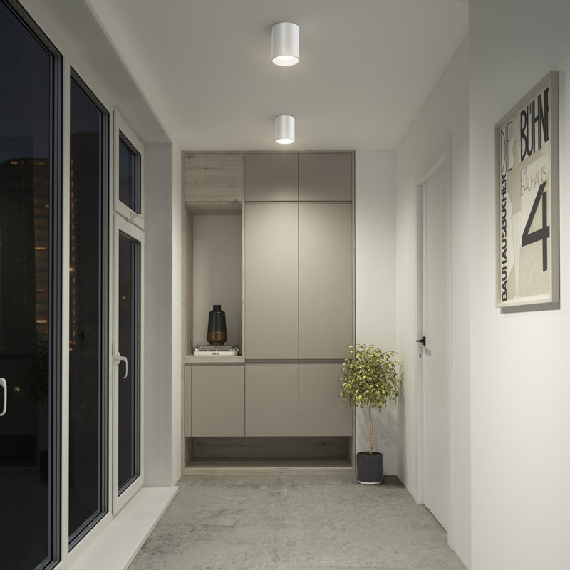 Plafonnier encastré moderne Artika Radius, Blanc