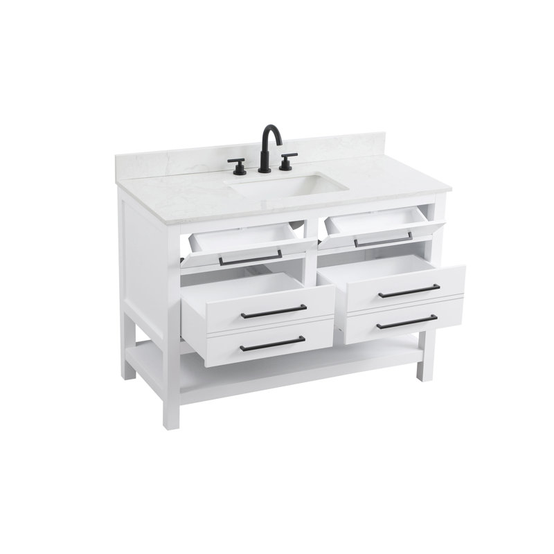 48 inch Single Bathroom Vanity_Modern_VF60548-BS, White
