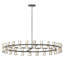 48 pouces de luxe en cristal, design noir pour le salon et la salle à manger, éclairage à DEL, câblé, 48 W 3, écoénergétique, uniforme, blanc chaud 2700 K, plafonnier,