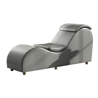 Chaise longue de yoga Wrought Studio ™, chaise longue de yoga avec tapis réglables pour le salon, chaise longue de yoga extensible et détente, gris foncé