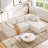 106" Boneless Deep Seat Modular Sofa With Lounge Chair & Memory Foam-718366714-718366713