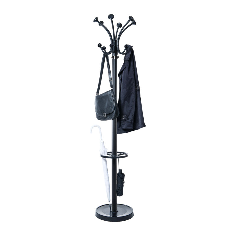 Plastic Freestanding Coat Rack, Black