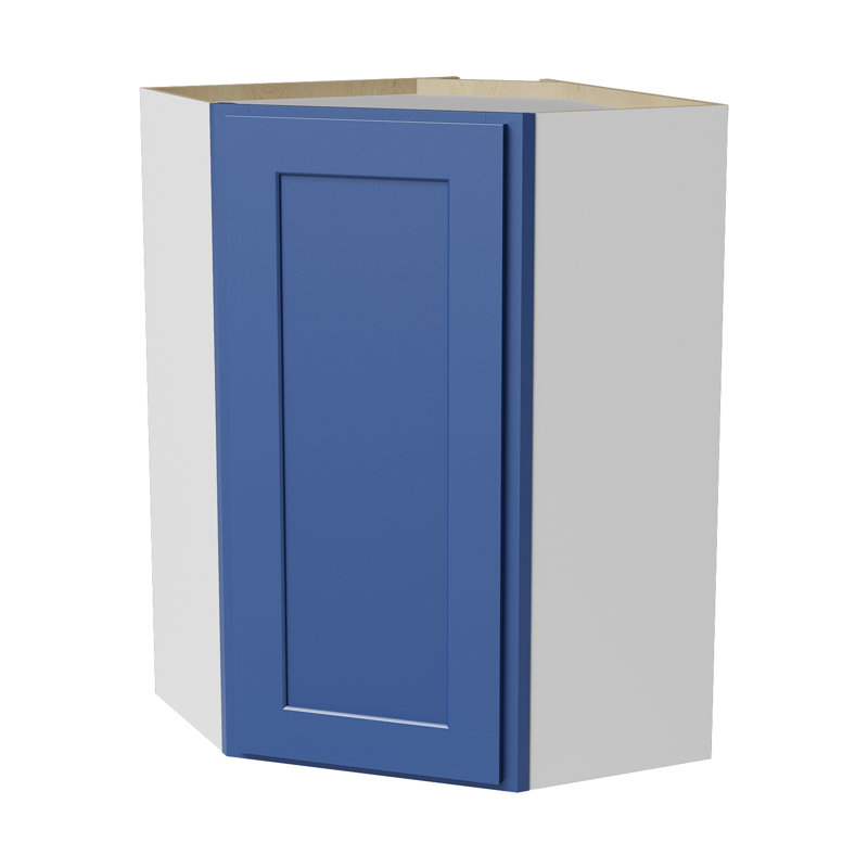 Armoire murale diagonale, Blue Shaker, 24" W x 36" H x 12" D