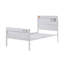 Lit double pour lit double avec panneaux encastrés et support de lattes robuste