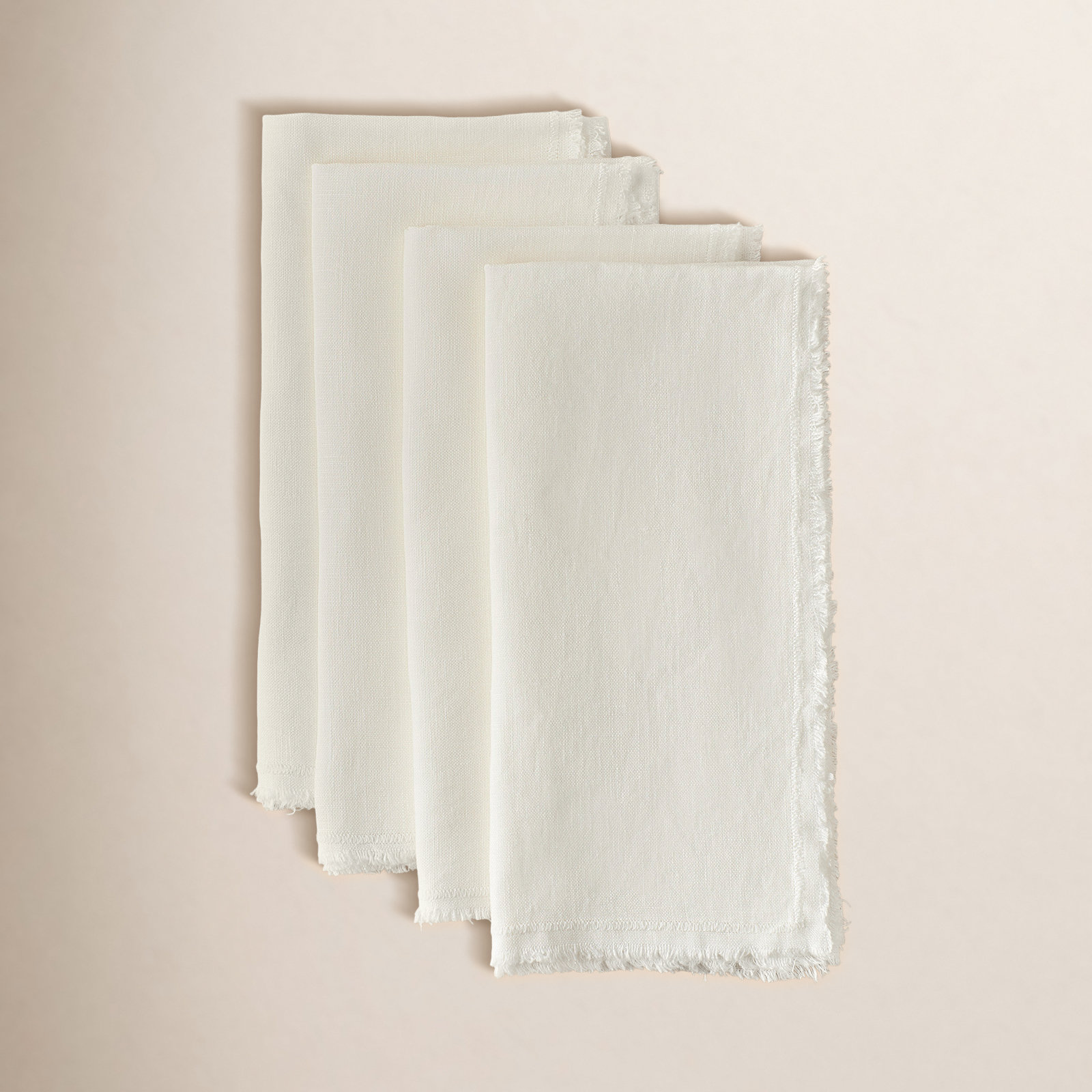 Zadia Reversible Linen Napkin, Ivory