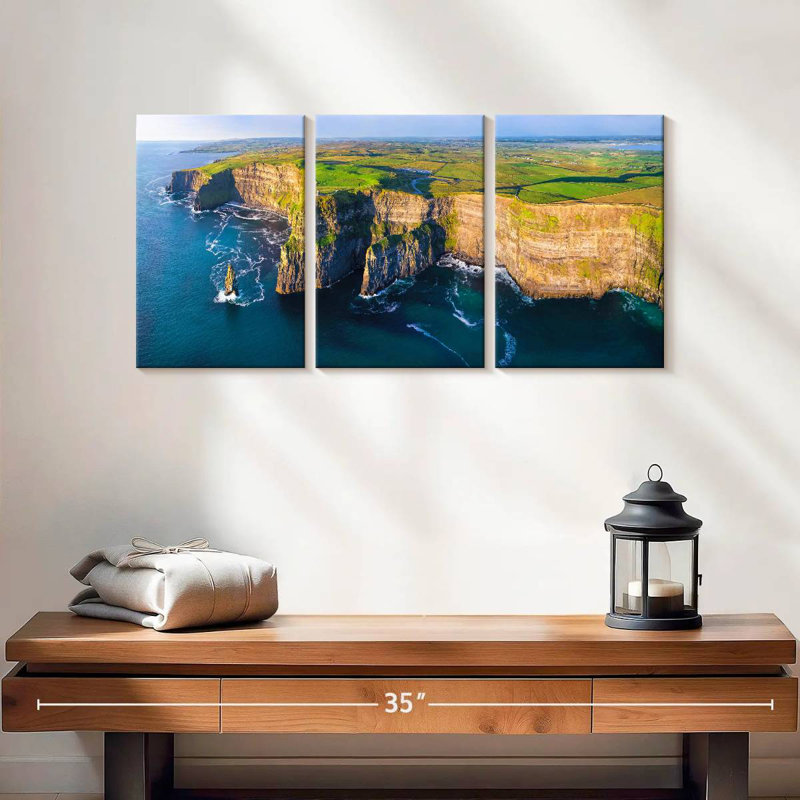 Tergel, falaises de Moher en Irlande, H 12 po x l 26 po