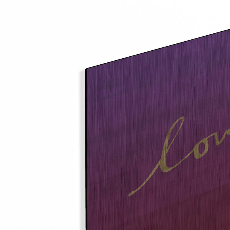 «Love» par Linda Woods, art mural en métal, H 12 po x l 12 po
