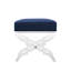 Repose-pieds 18 po en velours et transparent-28071545