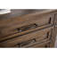 Mobilier de chambre à coucher à panneau à 5 tiroirs de style transitionnel avec finition brune et commode à 1 tiroir