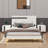 Queen-Sized 3-Piece Floating Bed Frame Set With Integrated LED Lighting And Two Stylish Nightstands