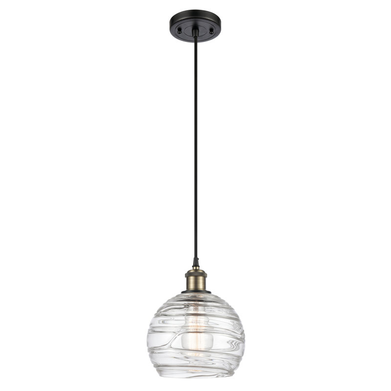 Mullins 1 - Light Single Globe Pendant, No Bulb Included, Black Antique Brass, 136.88" H x 13" W x 13" D