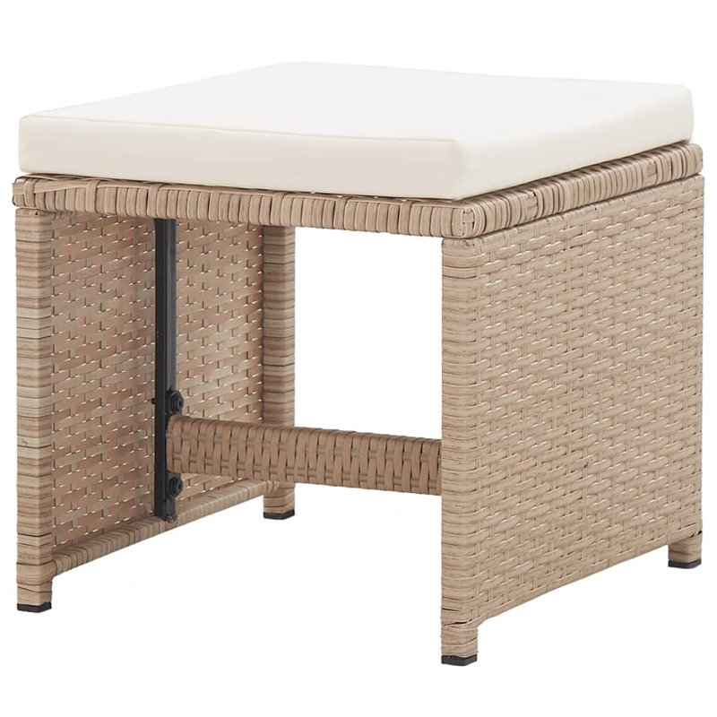 Repose-pieds d'extérieur Boroff, Beige